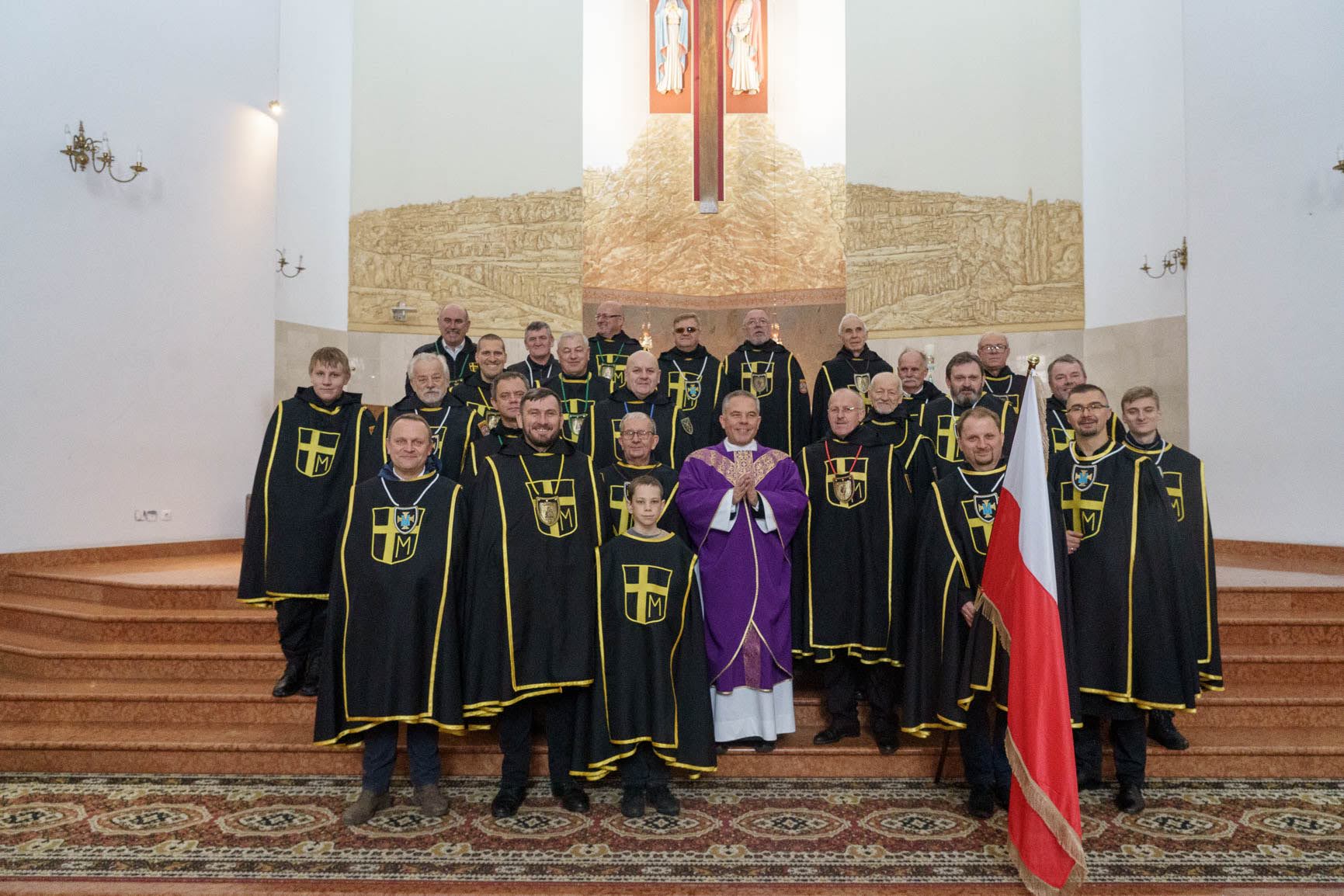 Chorągiew Zakonu Rycerzy Jana Pawła II
